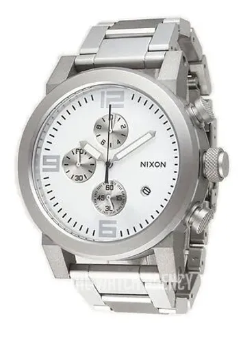 Relógio Nixon Masculino A347-100 The Ride Chrono Prata Aço Inoxidável
