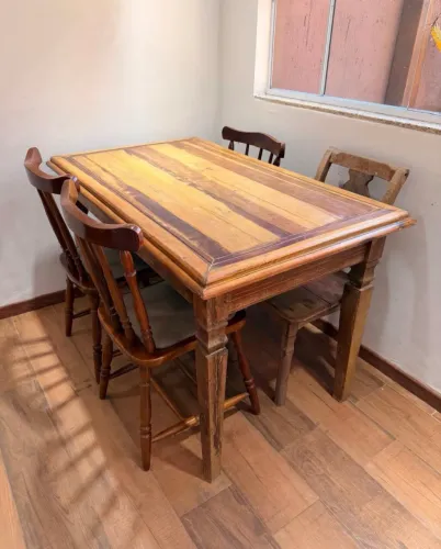 Mesa madeira de demolição 130x78 Altura 80