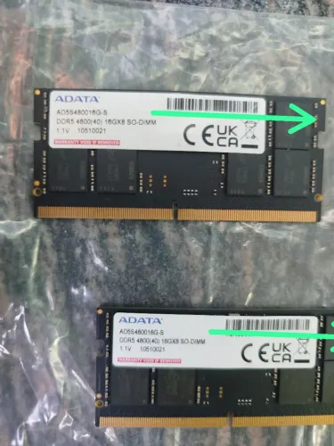 Memórias DDR5 para notebook 2 por 1400R$