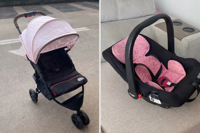 Carrinho de bebê + Bebê conforto