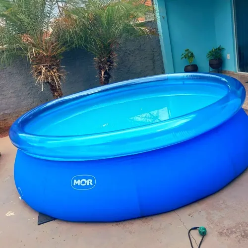 KIT COMPLETO PISCINA MOR 4.600L + FILTRO + ASPIRADOR + PRODUTOS