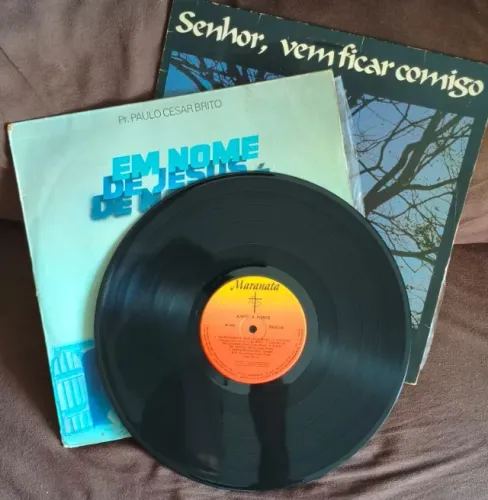 Lote 2 Lps Discos de Vinil Gospel Evangélico Paulo César Brito + 1 Lp Grátis