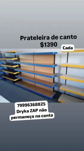 gondola em mdf pratilheira de canto