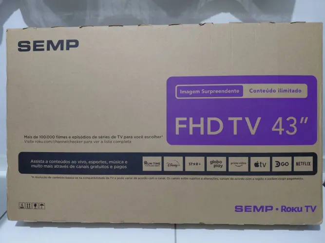 TV 43" FHD NOVA, POUCO USADA