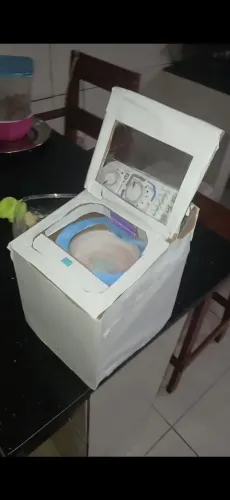 Mini máquinas de lavar roupas de PAPELÃO (para colecionar e brincar)