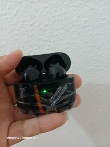 Fone de ouvido bluetooth preto