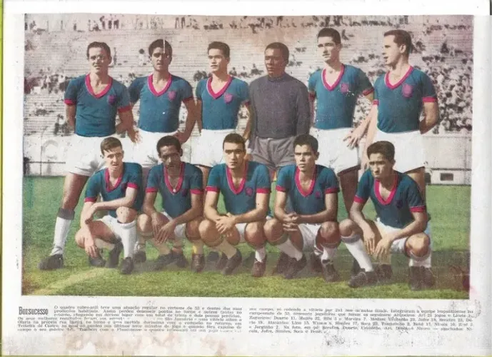 Pôster do Bonsucesso - Canto do Rio - Portuguesa - 1953 -Anuário do Esporte