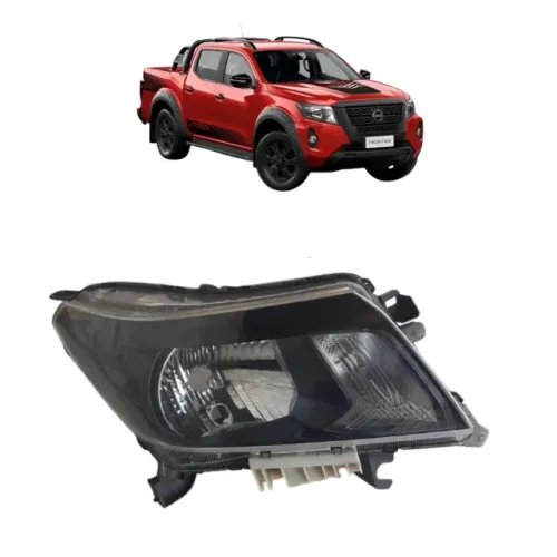 farol direito nissan frontier 2019 2020 2021 2022 máscara negra