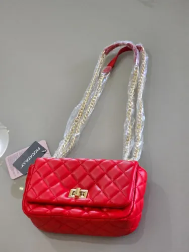 Bolsa Piccadilly Vermelha Nova com Etiqueta - Alça de Corrente
