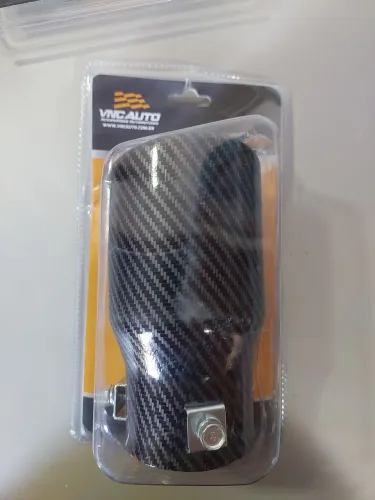 Ponteira De Escapamento Esportiva VNC Auto Carbono Universal Nova<br>