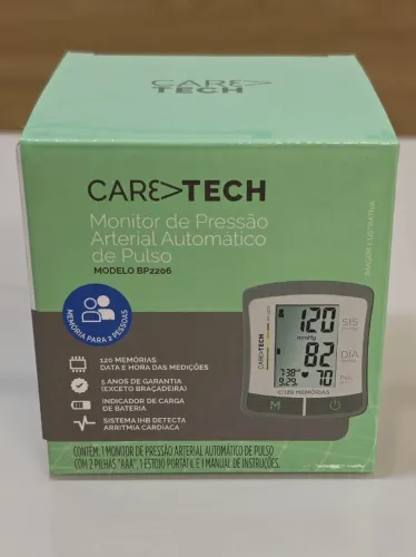 Monitor de Pressão Arterial de Pulso Caretech BP2206