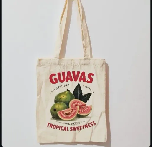 Ecobag bolsa estampada com fecho de zíper alça de ombro 