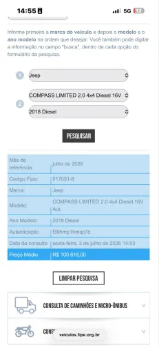 Jeep Compass Longitude 2.0 4X4 Dies. 16V Aut. 2018