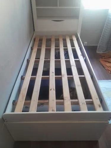 Cama Solteiro com cabeceira e Baú