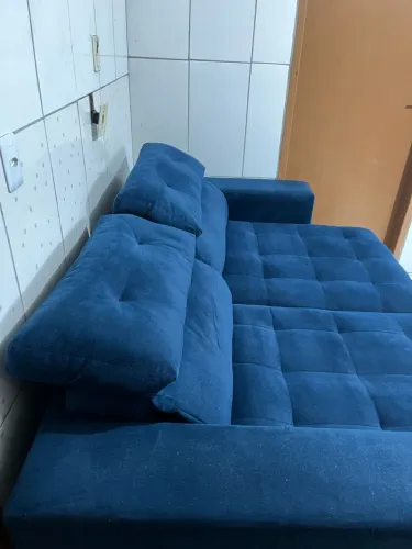 Sofá Cama Azul Grande