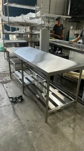 Bancada Inox 1,10m Mesa Apoio Comercial