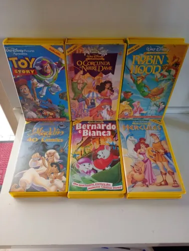 16 VHS DE DESENHOS CLÁSSICOS ORIGINAIS