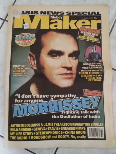 Jornal Inglês Melody Maker 1997 Morrissey Oasis Travis Britpop Indie Radiohead Raridade