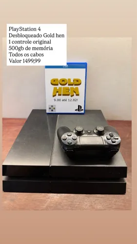PlayStation 4 fat Desbloqeuado 500gb | parcelo