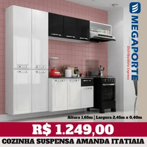 Armário de Cozinha Completo Suspenso Itatiaia (Novo) Entrega Grátis! 