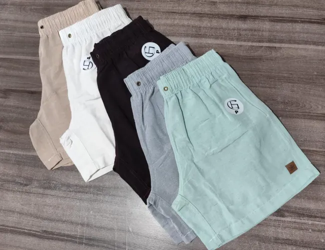 Short linho masculino