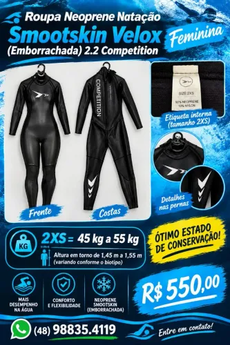 Long John Feminino para NATAÇÃO - 2.2m Velox - Ótimo estado de conservação