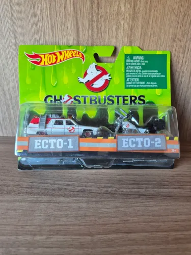 Hot Wheels Ghostbusters Ecto-1 E Ecto 2 Moto Caça Fantasmas