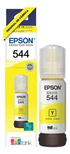 Refil De Tinta Original Amarelo Epson T544 L3110 L3150 L5190 L3250