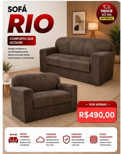 ?Promoção Relâmpago ?Conjunto de sofá