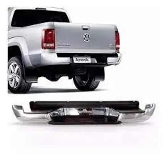 Parachoque traseiro amarok 10/22 cromado e c/furo