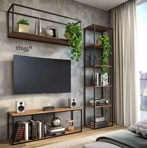 Conjunto Sala Estilo Induistrial 1,30mt