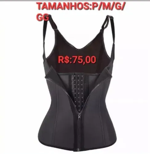 Vendo cinta Colete Modeladora dupla compreensão com zíper e Alças nova 