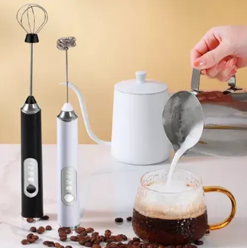 Mini Batedor Mixer Café Bebidas Espumador de Leite Portátil USB Recarregável z368 