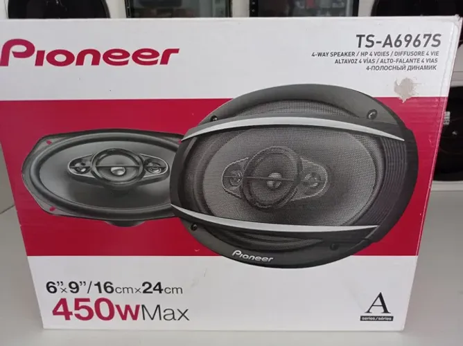 Par alto falante Pioneer 6x9 TS-A6967S original 450watts instalado no seu carro