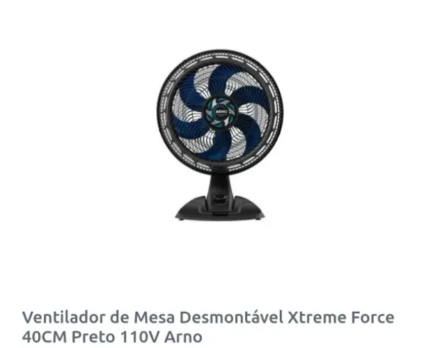 Ventilador de mesa Arno Xtreme breeze silencioso potente vb40 110v