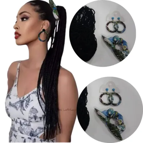 Rastafári em rabo de cavalo com acessórios 