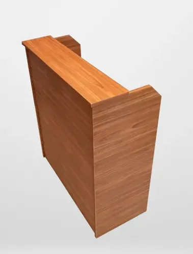 balcão de recepção reto vallet simples amadeirado