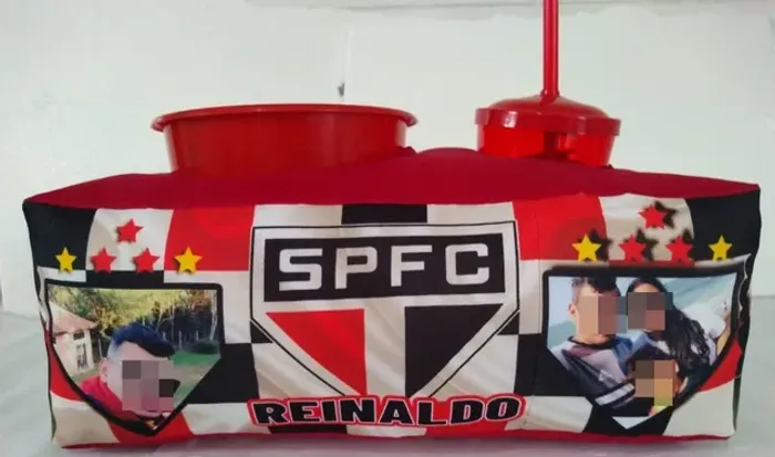 Almofada Pipoca Time c/ sua Foto e Nome
