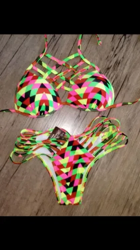 Biquíni Neon Colorido Tam P 