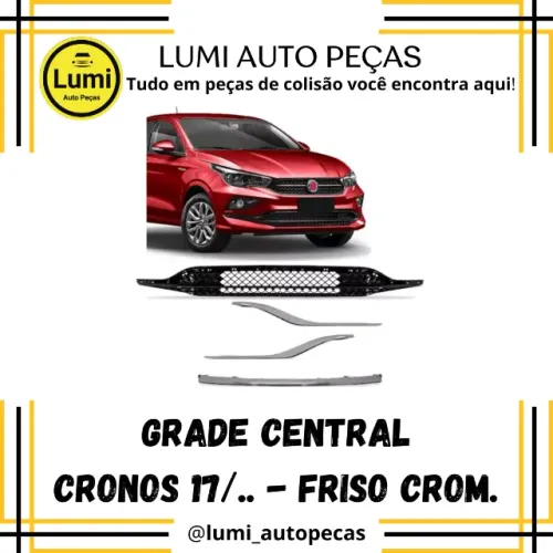 Grade Central Cronos 2017/... C/Friso Cromado - NOVA 