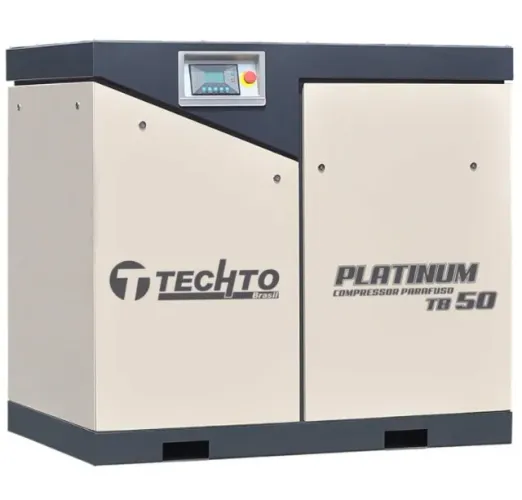 Compressor parafuso 50HP vazão de 198PCM marca Techto
