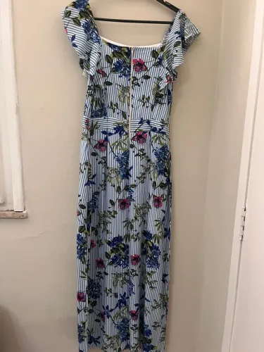 Vestido em tecido de viscose com forro número 38