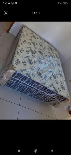 Cama Box Casal com Colchão Ortopédico