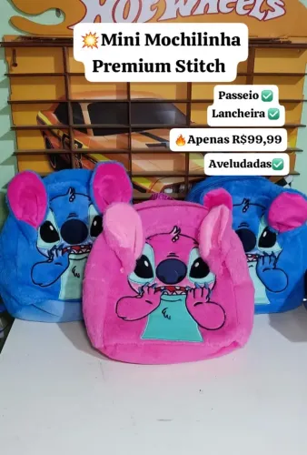 Mochilinhas passeio Stitch Premium R$99 cada!