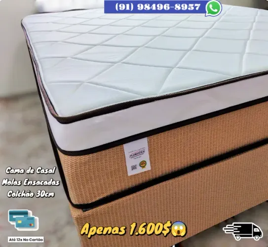 CAMA DE CASAL SMART FLEX MOLAS ENSACADAS