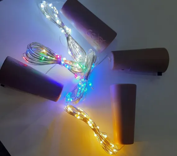 Luzes de Fada para Garrafas de Vinho - Iluminação Festiva