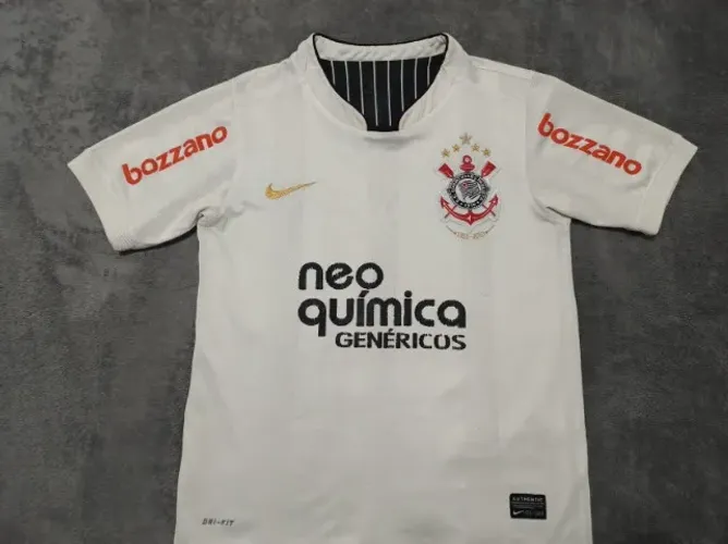 Camisa Oficial Corinthians Nike 2010 Infantil Centenário, 10 anos (42x56cm).
