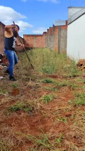 Faço serviços de capina em lotes 