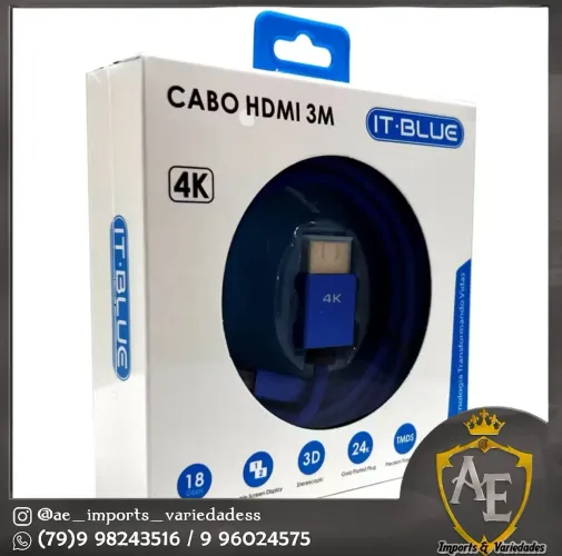 Cabo HDMI 3 metros 