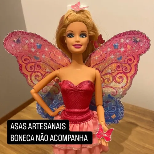 Asas artesanais Barbie Segredo das Fadas
